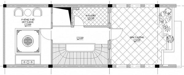thiết kế nhà 40m2 3 phòng ngủ